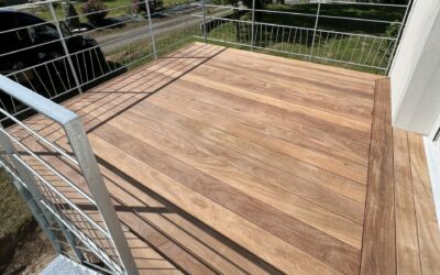 Terrasse bois et garde-corps métallique sur mesure en Finistère