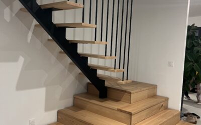 Architecture d’Intérieur : L’Escalier à Limon Central avec Podium et Claustra à Quimper